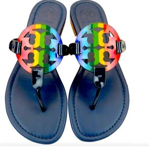 Tory Burch Miller rainbow thong sandals